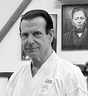 Sensei James Daly, 7th Dan Black Belt, senior martial arts instructor demonstrating traditional Goju-Ryu techniques.