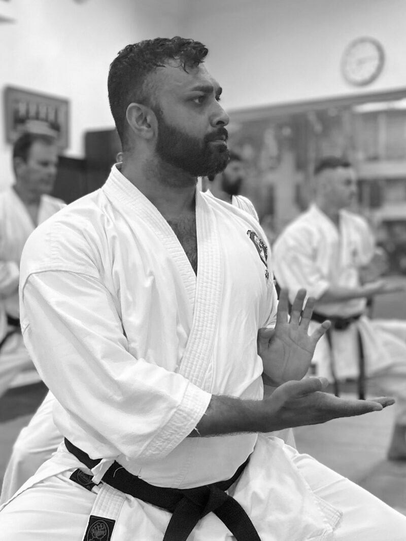 Sensei Krishan Narayan, 6th Dan Black Belt, kumite sparring coach and youth martial arts instructor.